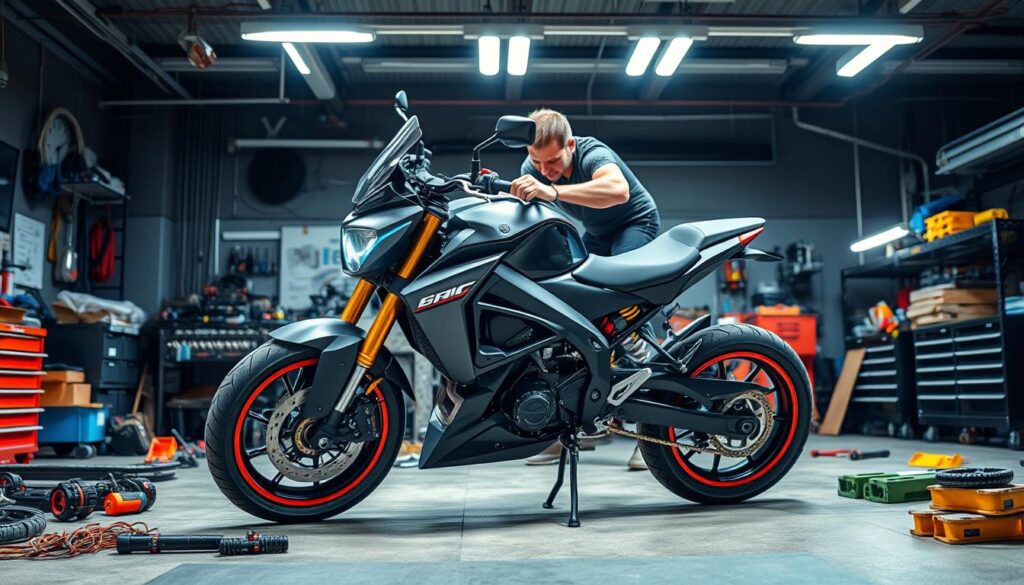 Electric motorcycle maintenance